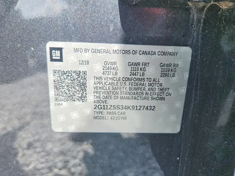 2019 CHEVROLET IMPALA LT  