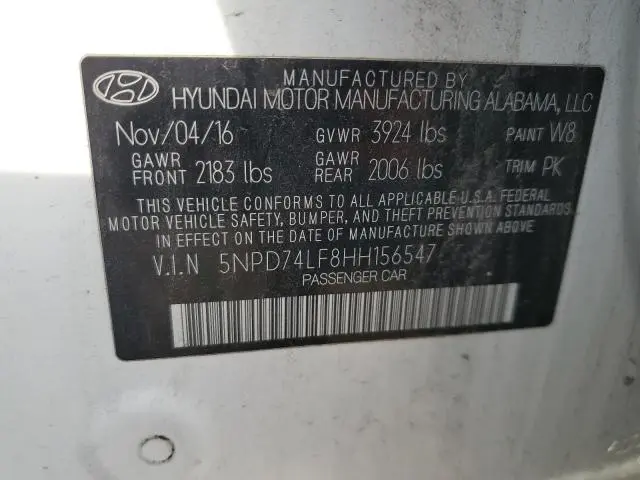 2017 HYUNDAI ELANTRA SE  