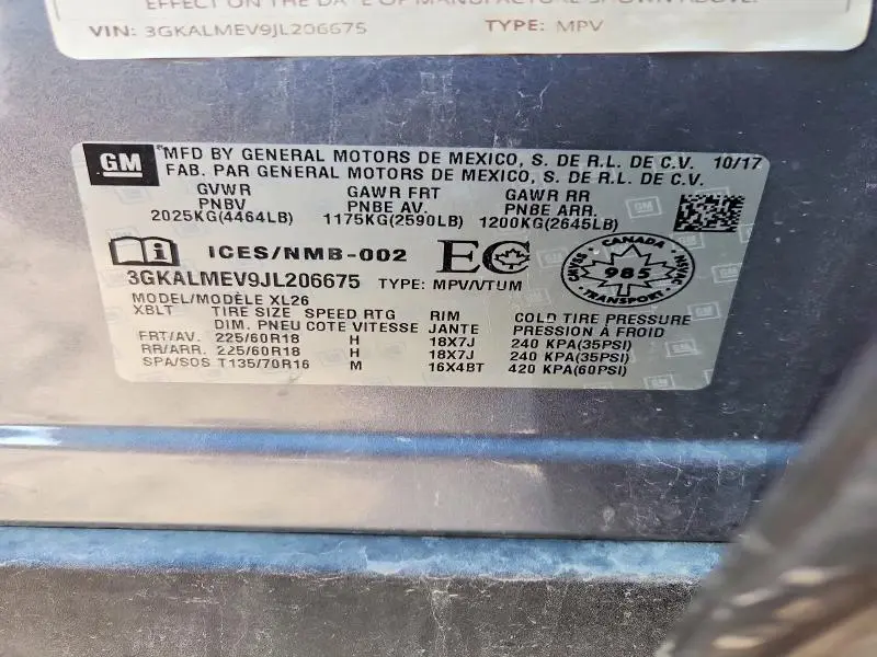2018 GMC TERRAIN SLE  