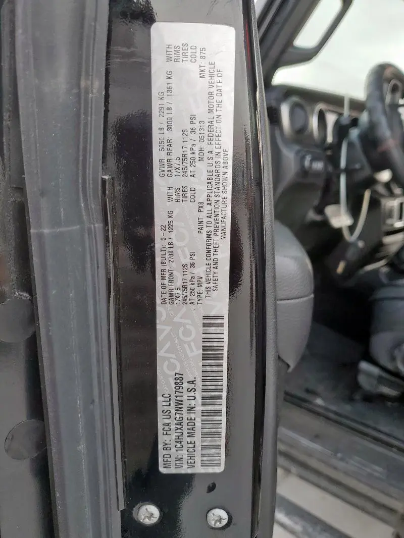 2022 JEEP WRANGLER SPORT  