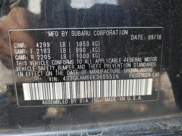 2019 SUBARU IMPREZA SPORT  
