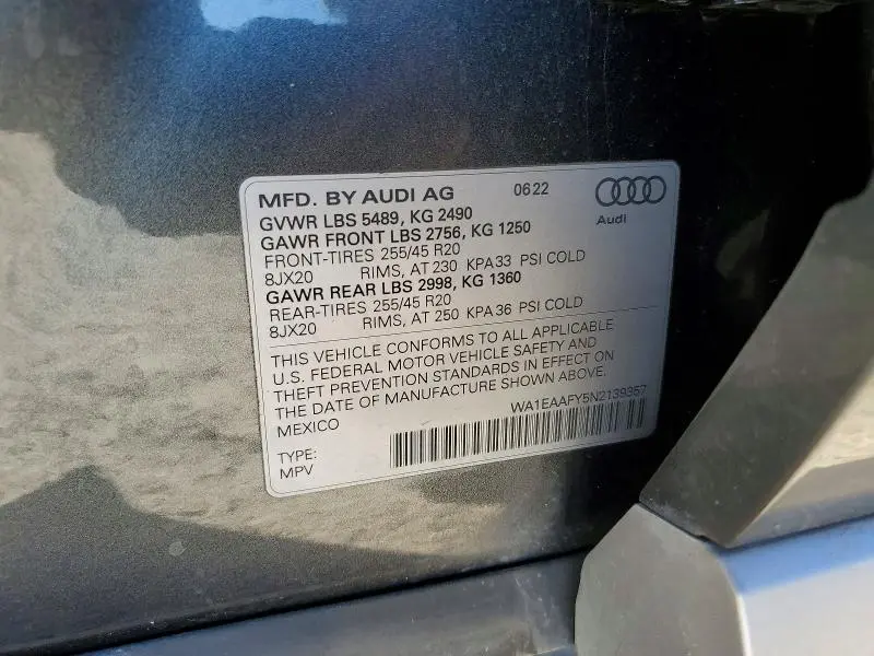 2022 AUDI Q5 PREMIUM PLUS 45  