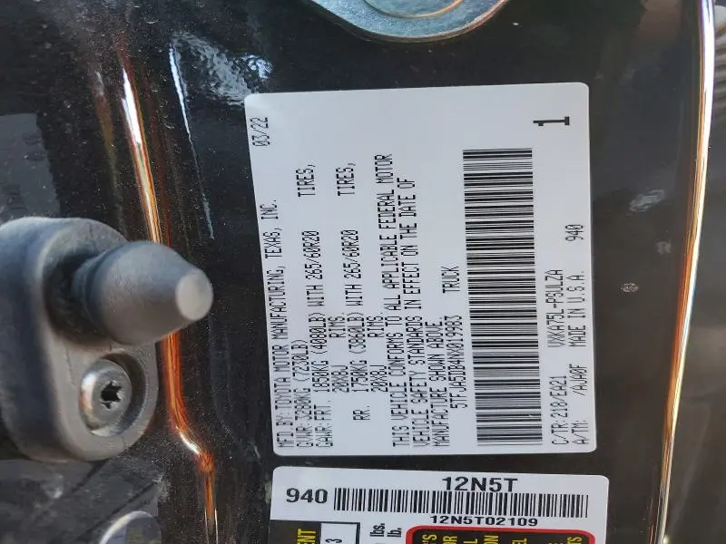 2022 TOYOTA TUNDRA CREWMAX LIMITED  