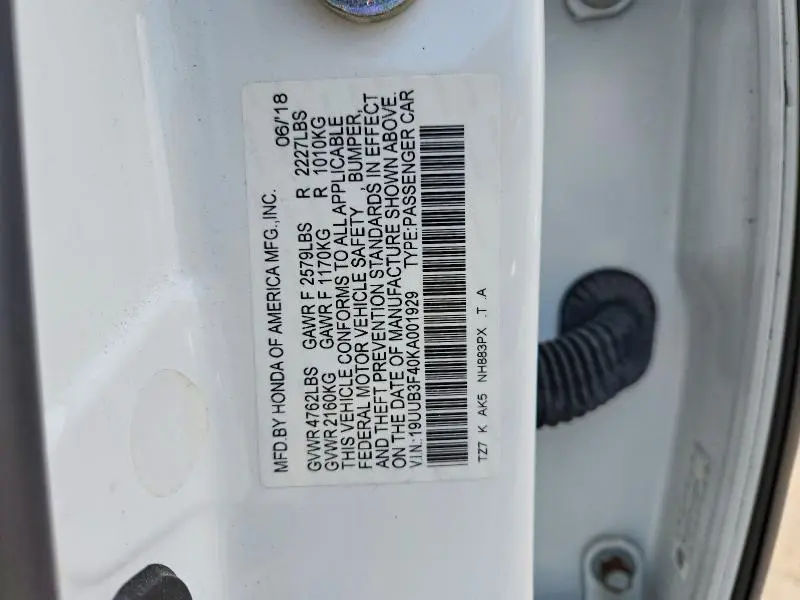 2019 ACURA TLX TECHNOLOGY  