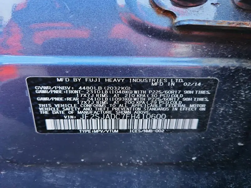 2015 SUBARU FORESTER 2.5I PREMIUM  