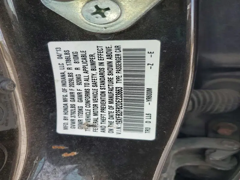 2013 HONDA CIVIC EX  