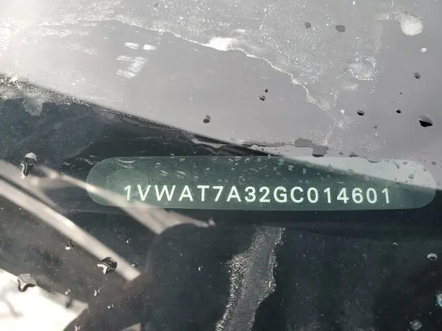 2016 VOLKSWAGEN PASSAT S  