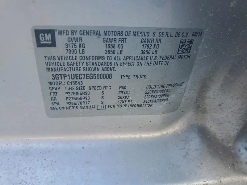 2014 GMC SIERRA C1500 SLE  