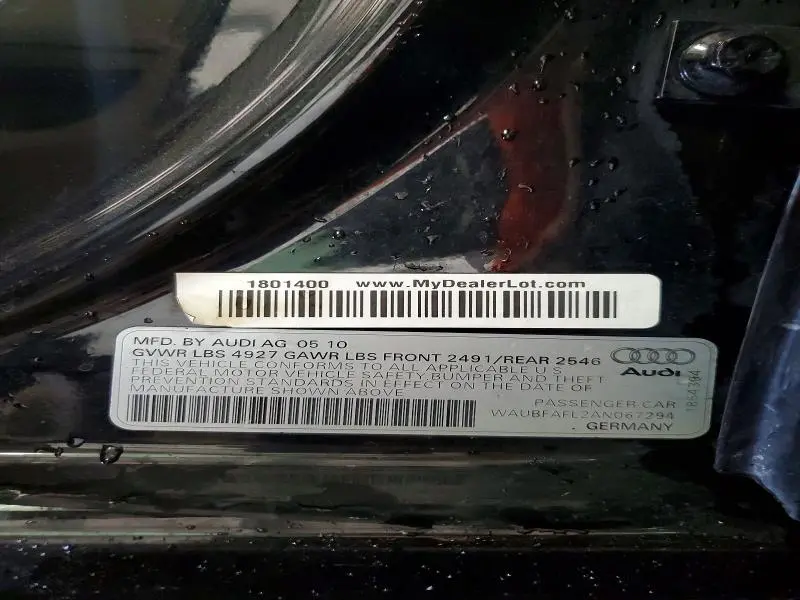 2010 AUDI A4 PREMIUM  