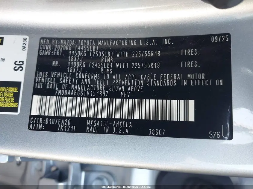 2026 TOYOTA COROLLA CROSS XLE