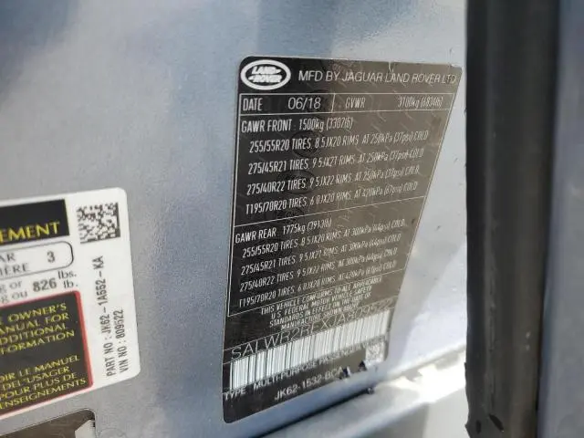 2018 LAND ROVER RANGE ROVER SPORT SUPERCHARGED DYNAMIC  