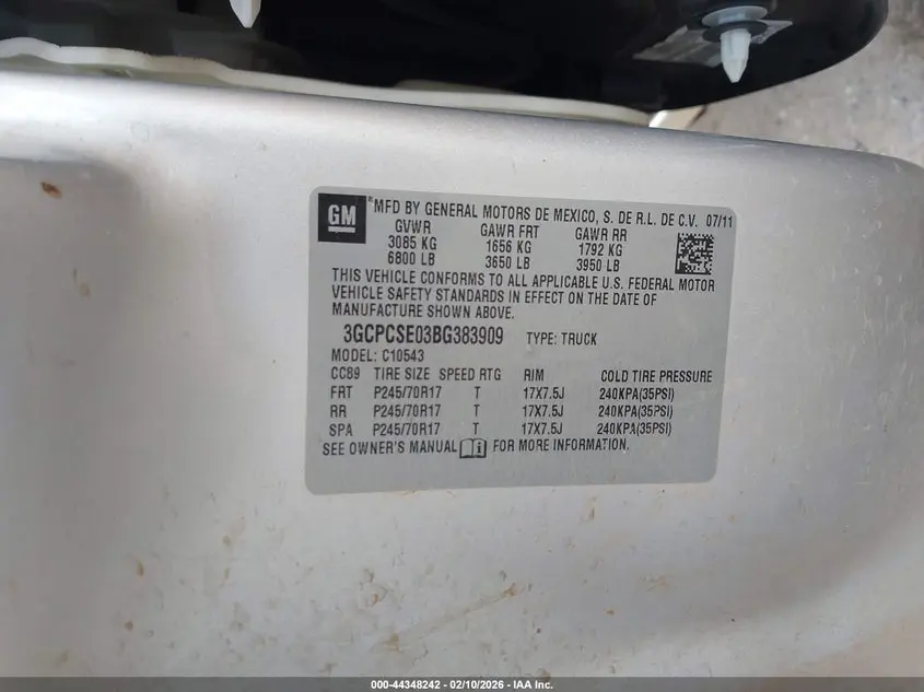 2011 CHEVROLET SILVERADO 1500 LT