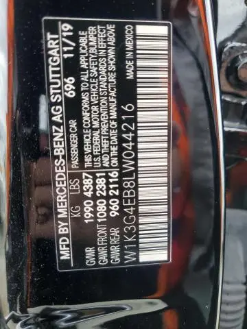 2020 MERCEDES-BENZ A 220