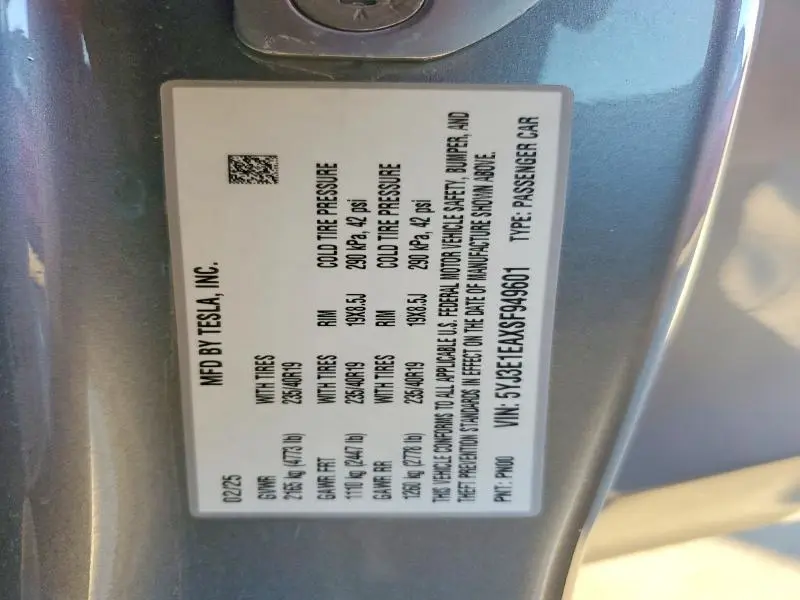 2025 TESLA MODEL 3   