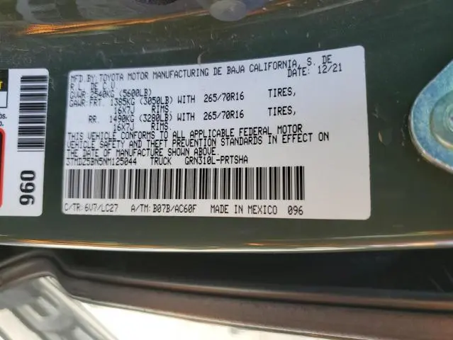2022 TOYOTA TACOMA DOUBLE CAB  