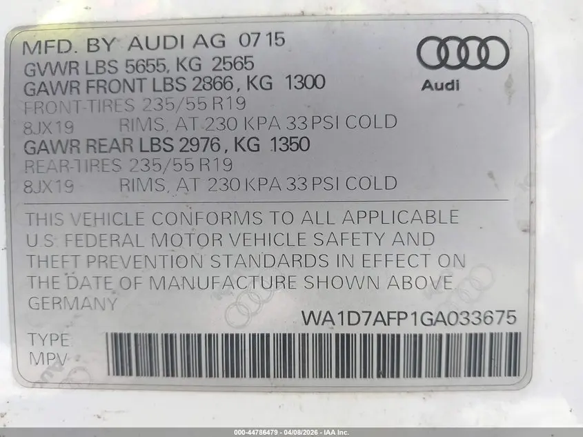 2016 AUDI Q5 3.0T PREMIUM PLUS
