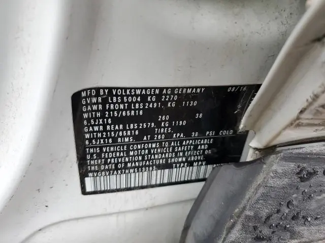 2017 VOLKSWAGEN TIGUAN S  