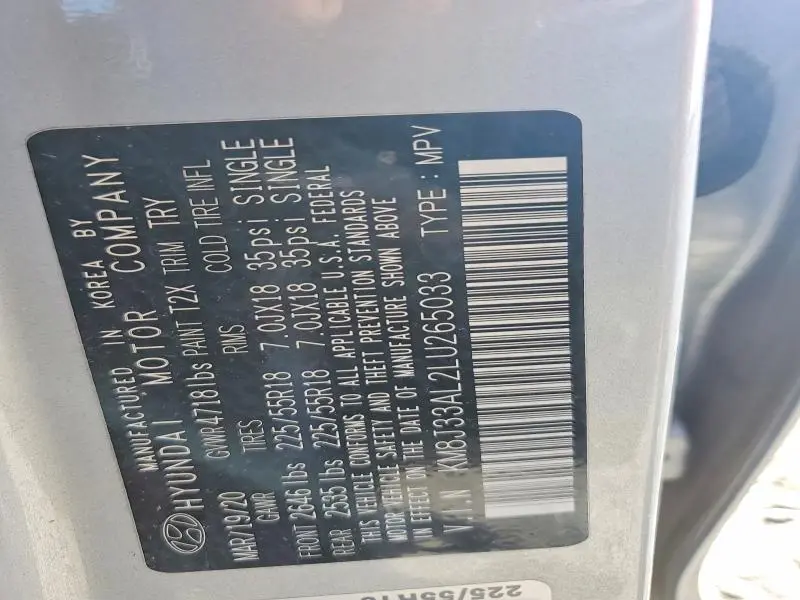 2020 HYUNDAI TUCSON ULTIMATE  