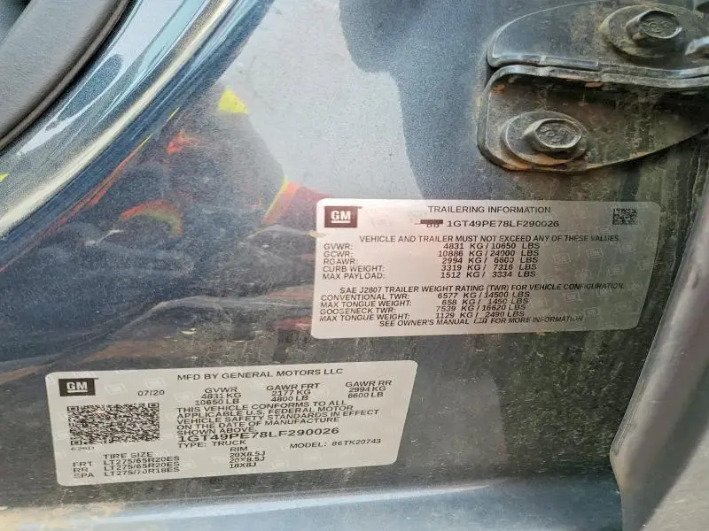 2020 GMC SIERRA K2500 AT4  