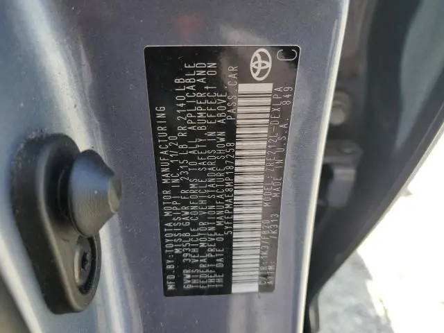 2021 TOYOTA COROLLA LE  