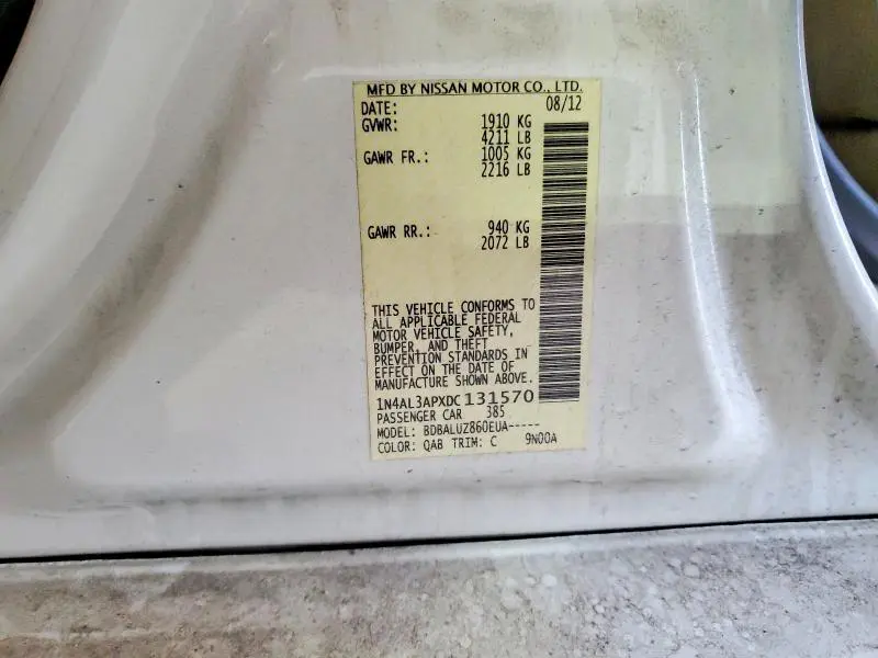 2013 NISSAN ALTIMA 2.5  