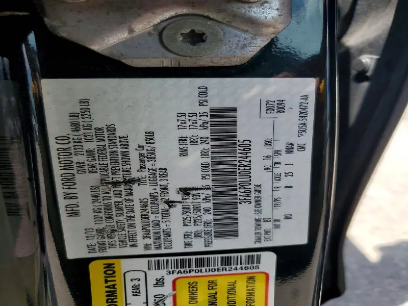 2014 FORD FUSION SE HYBRID  