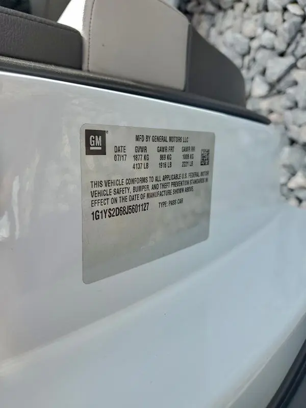 2018 CHEVROLET CORVETTE Z06 2LZ  