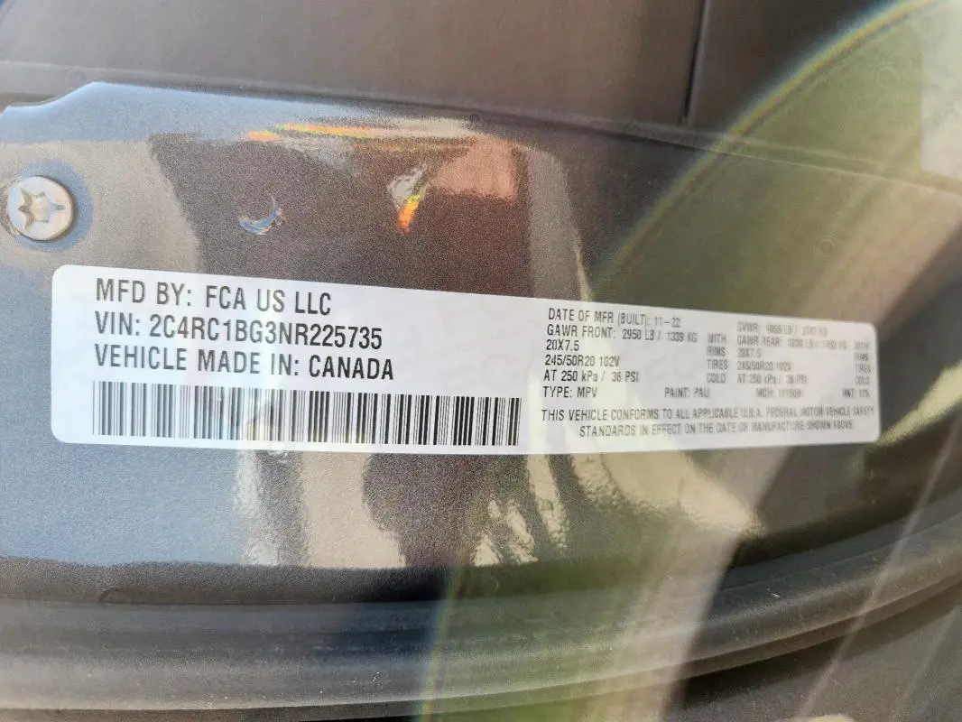 2022 CHRYSLER PACIFICA TOURING L