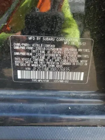 2022 SUBARU CROSSTREK LIMITED