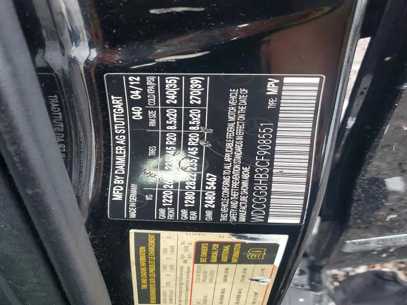 2012 MERCEDES-BENZ GLK 350 4MATIC  