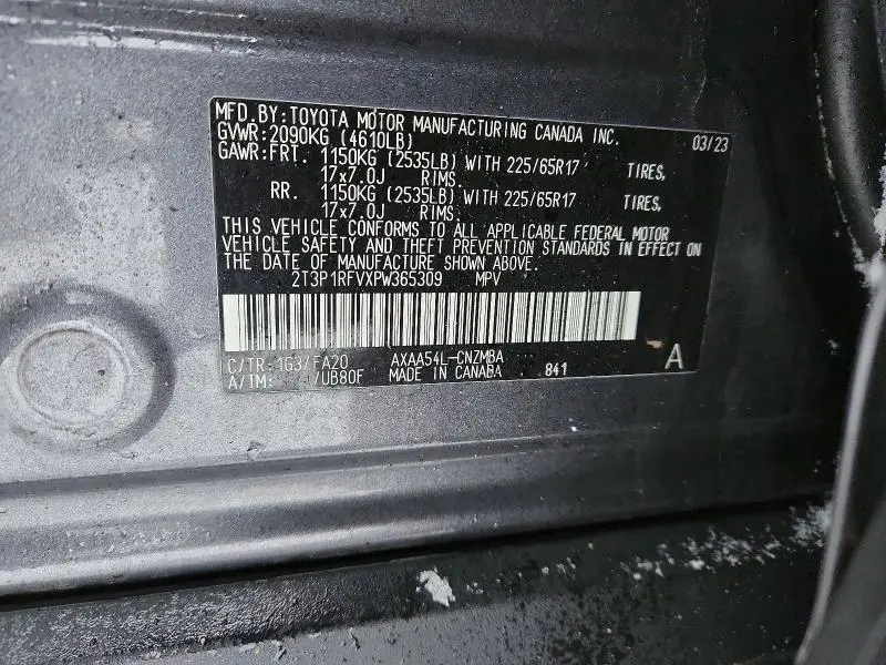 2023 TOYOTA RAV4 XLE  