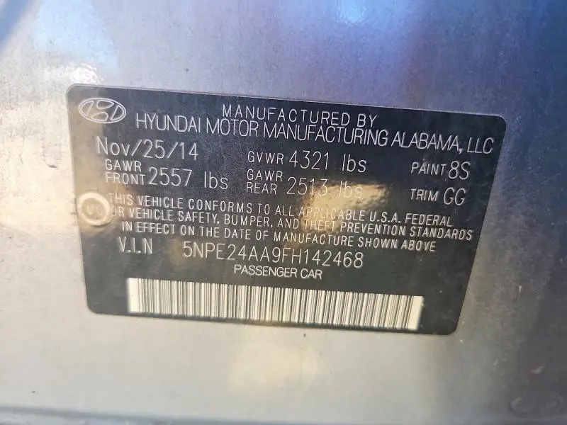 2015 HYUNDAI SONATA ECO  