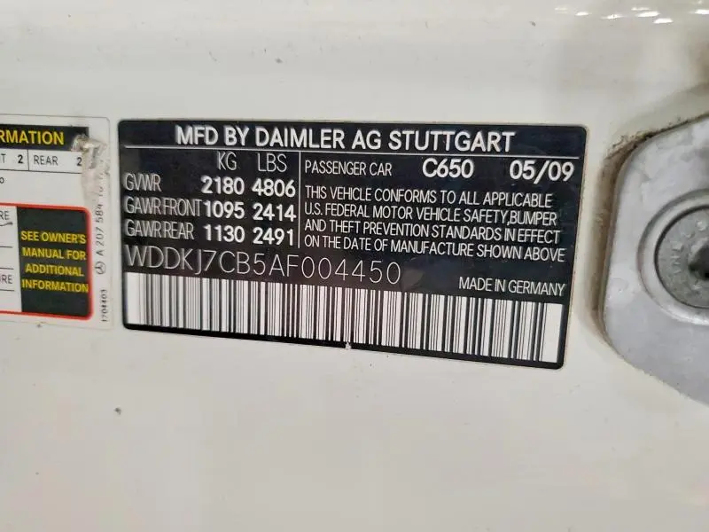 2010 MERCEDES-BENZ E 550  