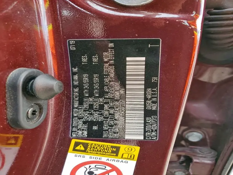 2019 TOYOTA HIGHLANDER HYBRID LIMITED  