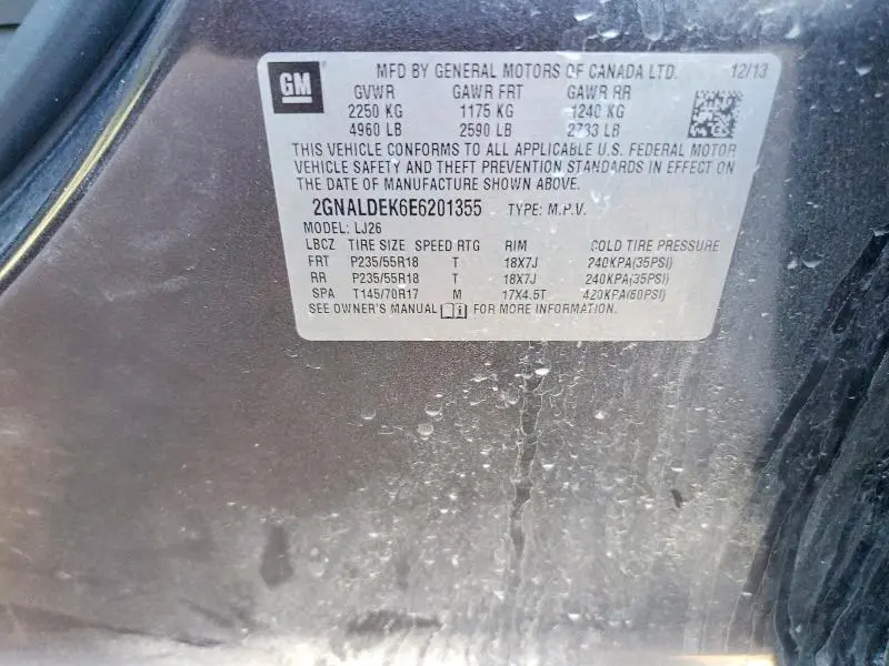 2014 CHEVROLET EQUINOX LTZ  