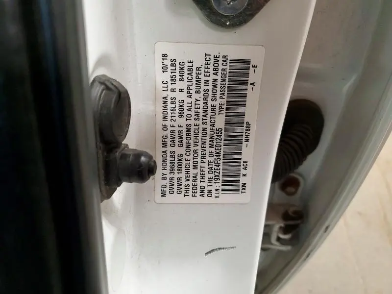 2019 HONDA INSIGHT EX  