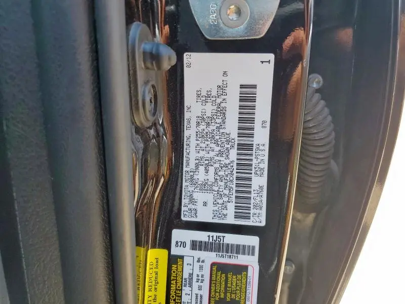 2012 TOYOTA TUNDRA CREWMAX SR5