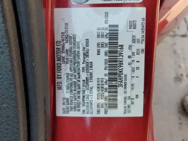 2011 FORD FUSION SPORT  