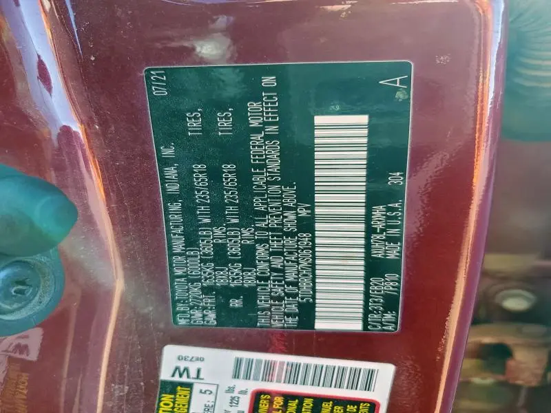 2021 TOYOTA HIGHLANDER HYBRID XLE  