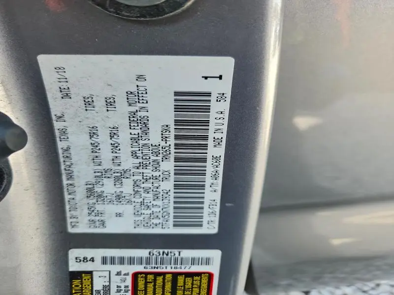 2019 TOYOTA TACOMA DOUBLE CAB  