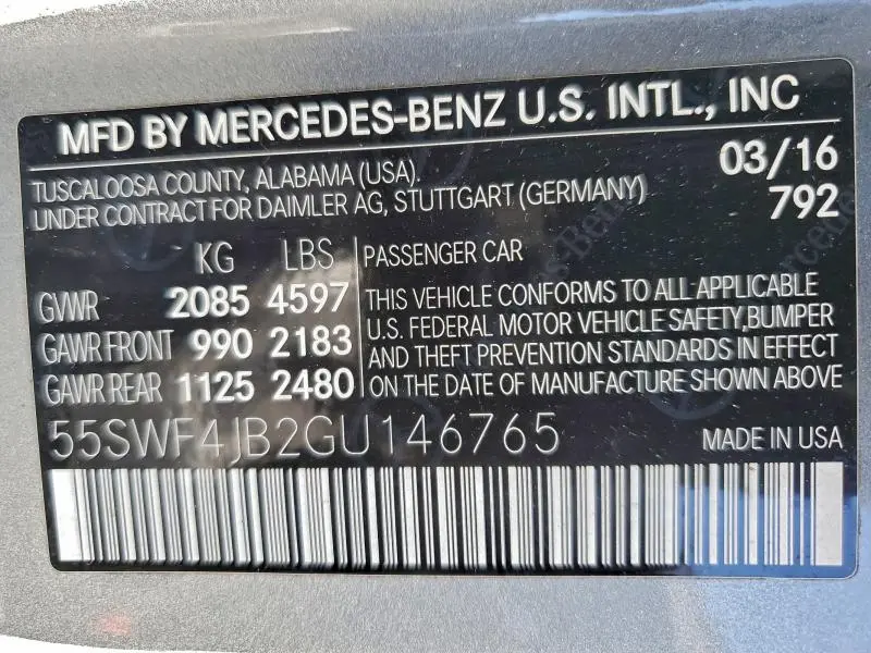 2016 MERCEDES-BENZ C 300  