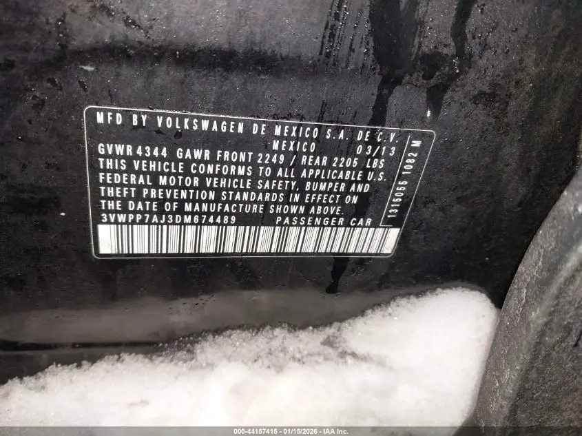 2013 VOLKSWAGEN JETTA SPORTWAGEN 2.5L SE