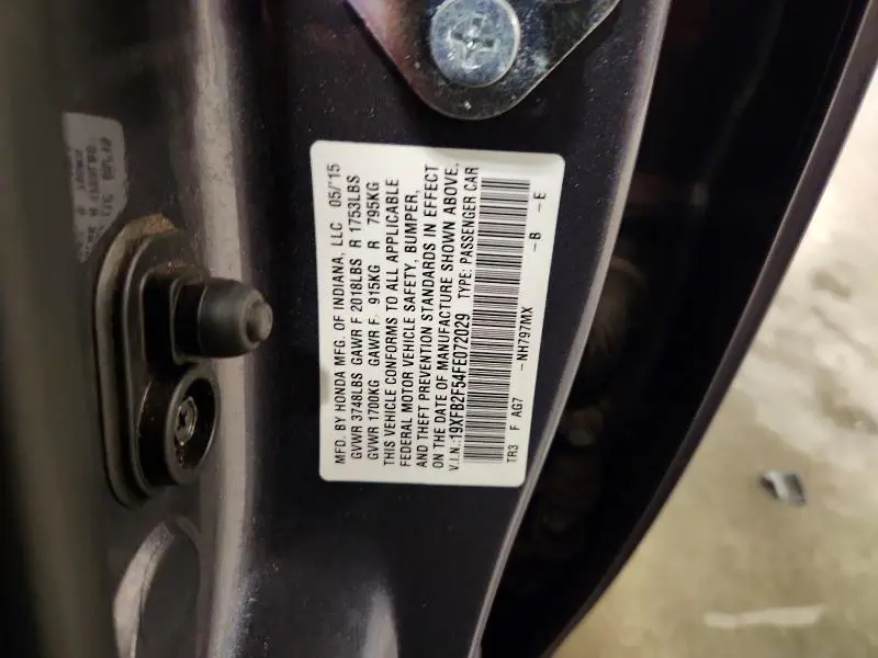 2015 HONDA CIVIC LX  