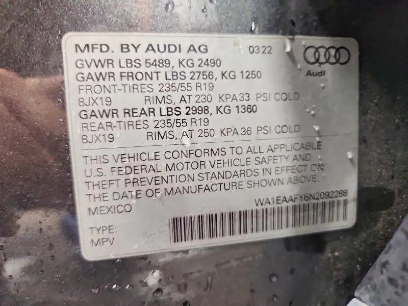 2022 AUDI Q5 PREMIUM PLUS 45  