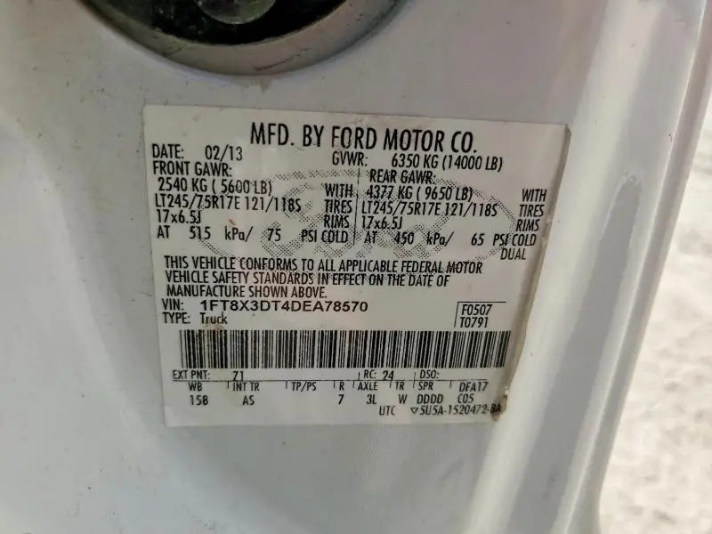 2013 FORD F350 SUPER DUTY  