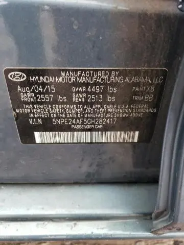 2016 HYUNDAI SONATA SE  