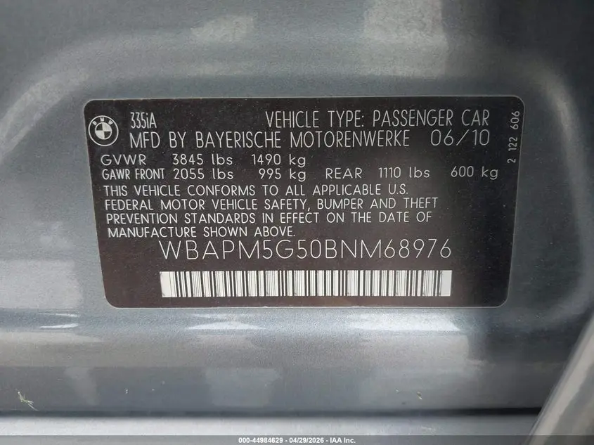 2011 BMW 335I  