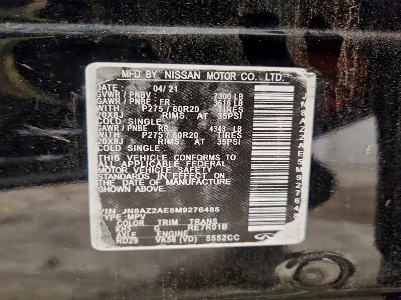 2021 INFINITI QX80 LUXE  