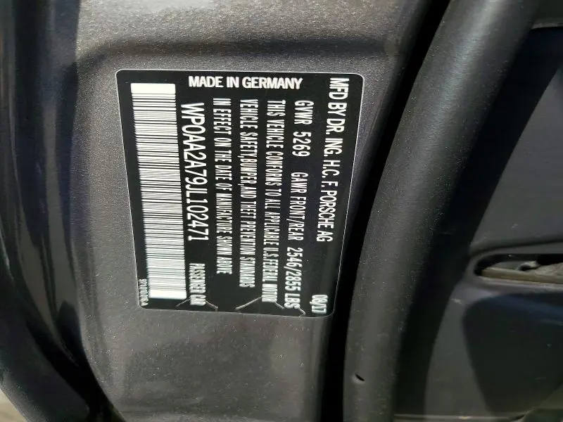 2018 PORSCHE PANAMERA 4  