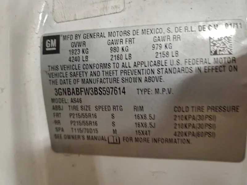 2011 CHEVROLET HHR LT  